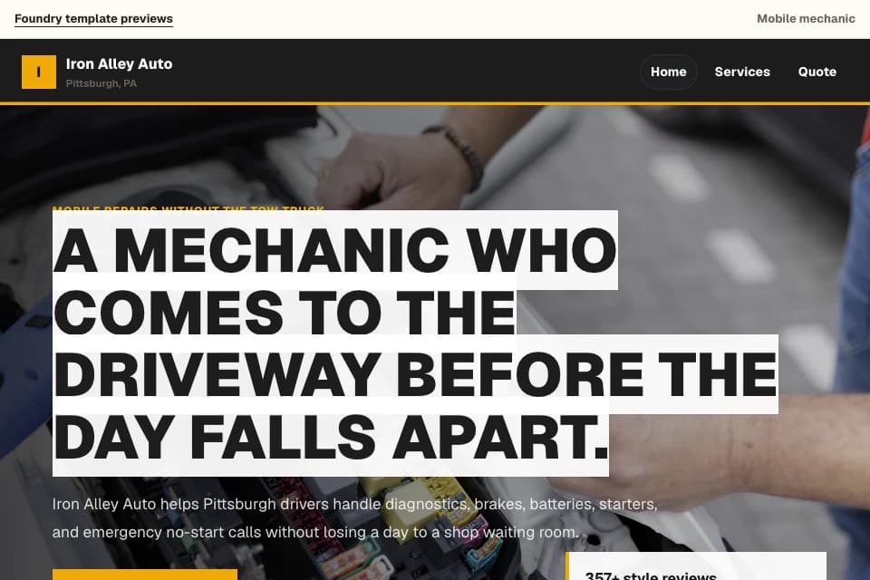 Repair-shop trust flow — a generated direction